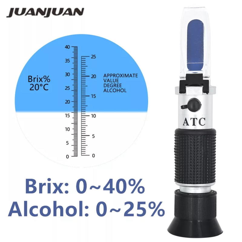 Рефрактометр ATC Brix 0-40%,Alcohol 0-25% Рефрактометр ATC Brix 0-40%,Alcohol 0-25%